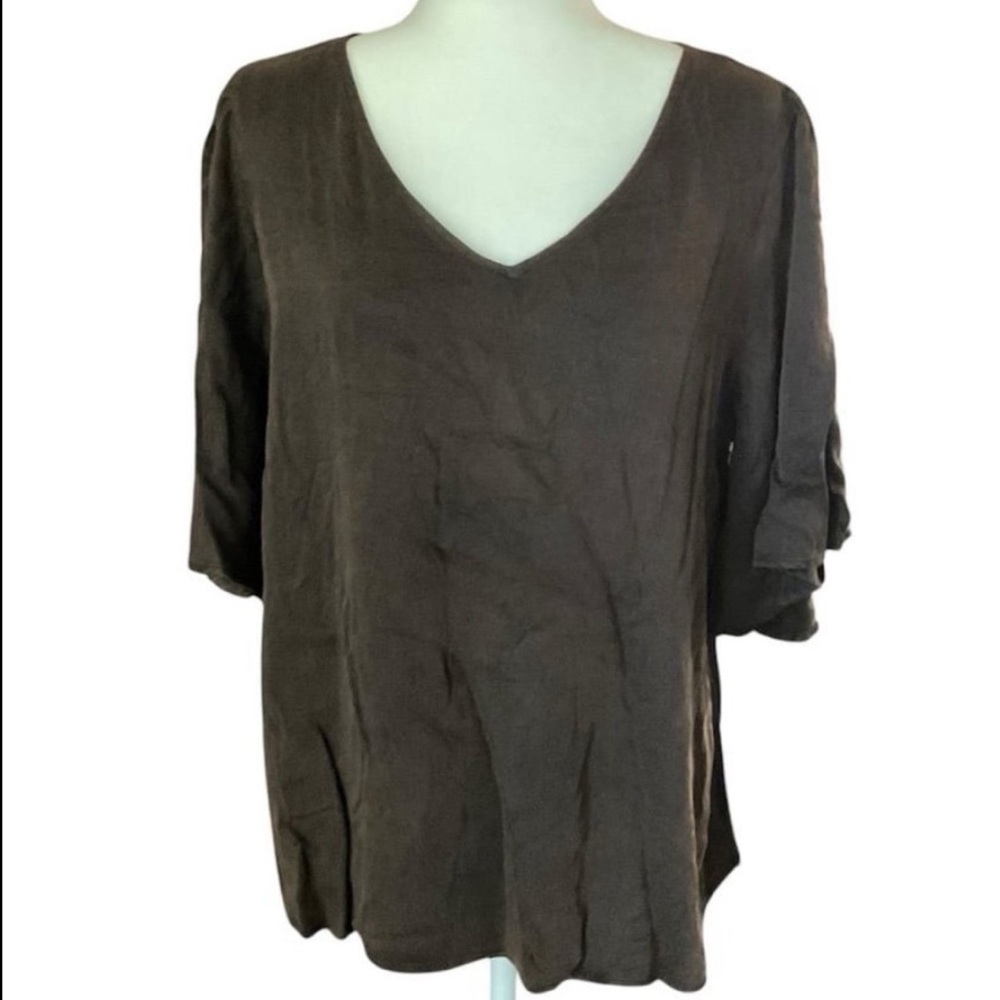 Andree by Unit Women's Large Brown Dolman Sleeve Knit Top